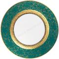 Plat rond creux turquoise - Raynaud